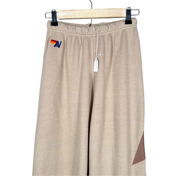AVIATOR NATION Bolt Relaxed Crew Sweatpants in Sand // Mocha - Picture 7 of 12